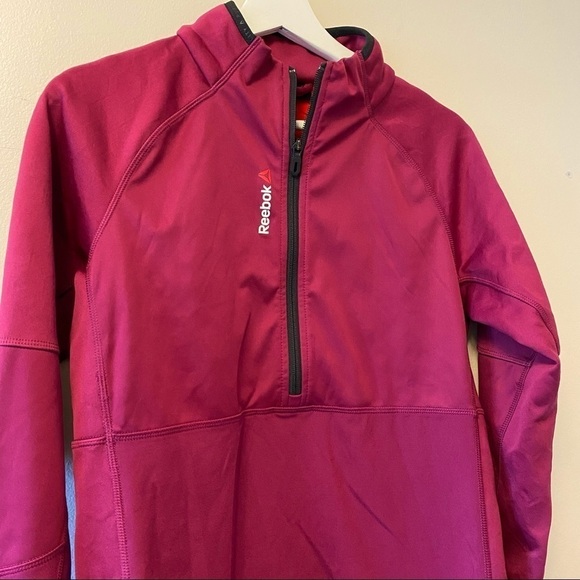 Reebok 1/2 Zip Fleece Lined Running Workout Top - Picture 3 of 12